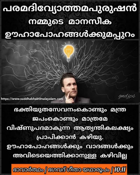 പരമദിവ്യോത്തമപുരുഷൻ നമ്മുടെ മാനസീക ഊഹാപോഹങ്ങൾക്കുമപ്പുറം